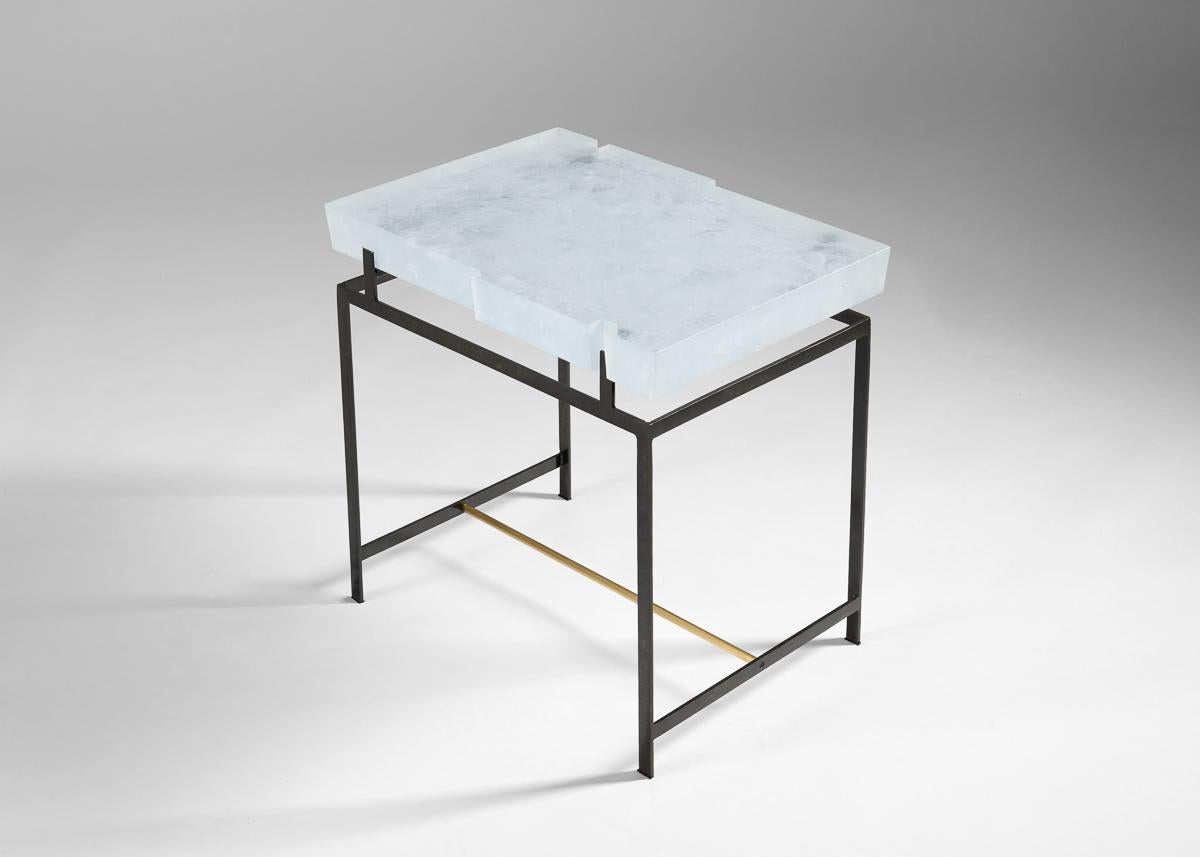 Kiko Lopez, Zigzag Contemporary Beistelltisch, Kristall & Stahl, Frankreich, 2023 im Angebot 2