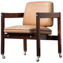 Sillón vintage de palisandro "Kiko" de Sergio Rodrigues, años 60, Brasil de mediados de siglo
