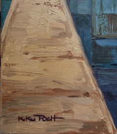 Mediterranean Lighthouse oil on canvas painting art seascape