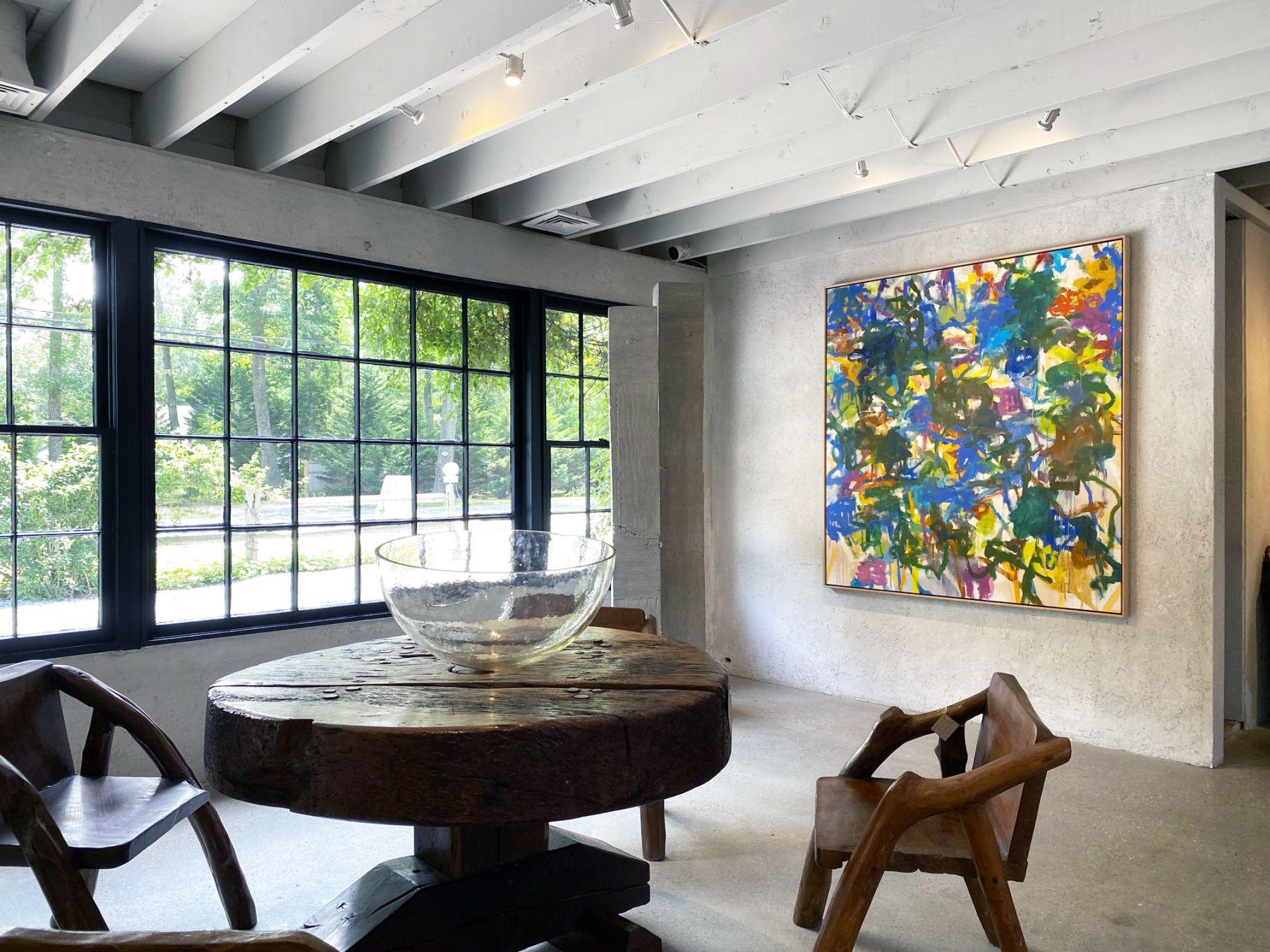 Train bleu - Painting de Kikuo Saito