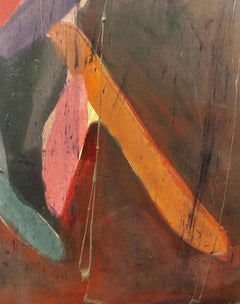 "Larry Beans" Kikuo Saito, Farbfeld, Bunt, Orange, Grün, Rot, Abstrakt