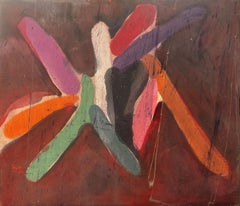 "Larry Beans" Kikuo Saito, Farbfeld, Bunt, Orange, Grün, Rot, Abstrakt