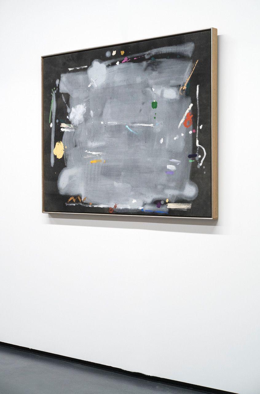 McCoy’s Moon - Gray Abstract Painting by Kikuo Saito