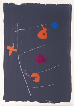 Beggar's Ladder, Large Abstract Silkscreen by Kikuo Saito