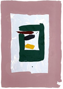 Kikuo Saito - Pink Square, Siebdruck, signiert/N Japanischer Farbfeldkünstler