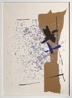 Paper Lake, Abstract Expressionist Screenprint by Kikuo Saito