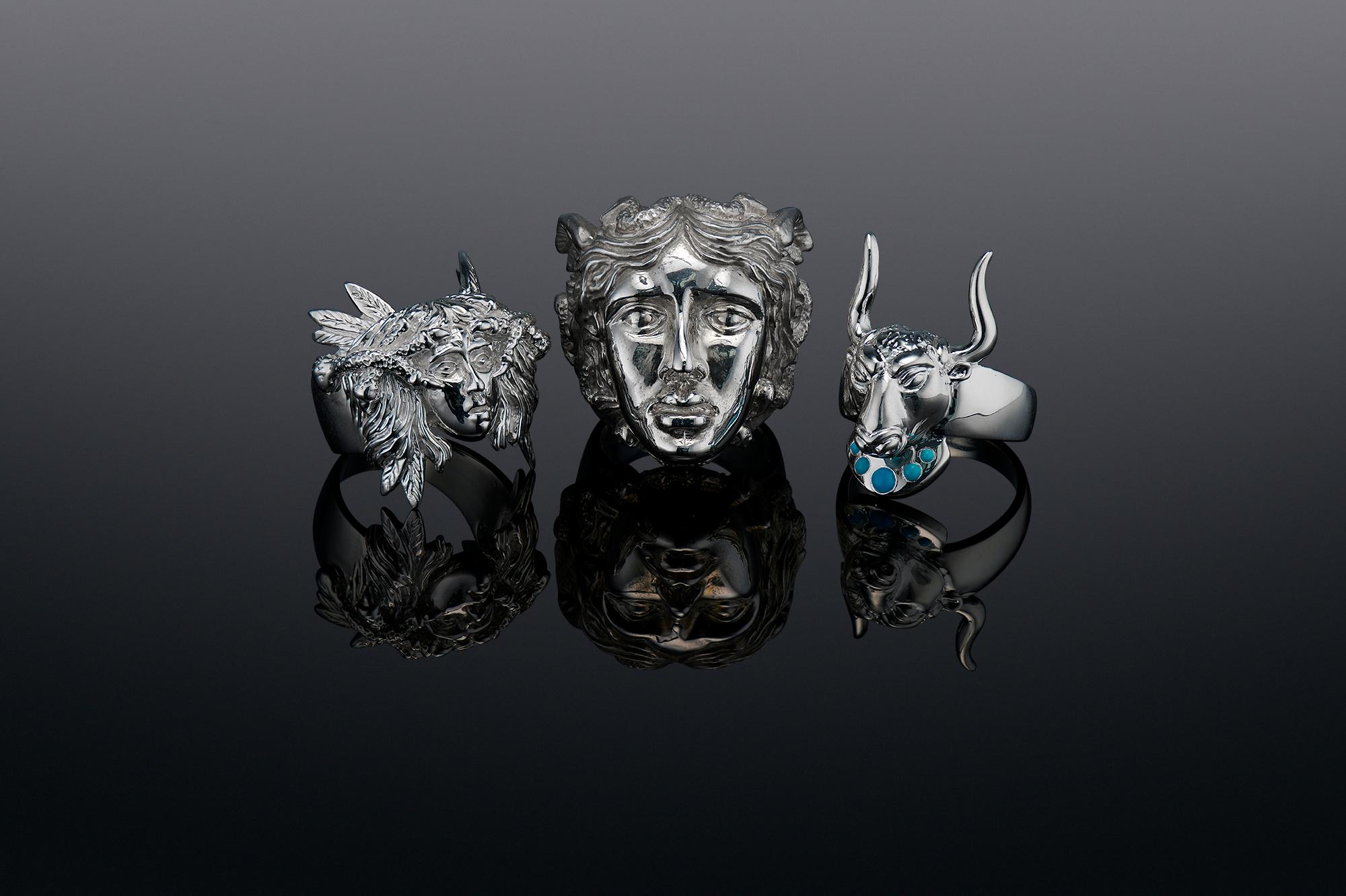 For Sale:  KIL N.Y.C. Original, Medusa Ring 'Sterling Silver' 4