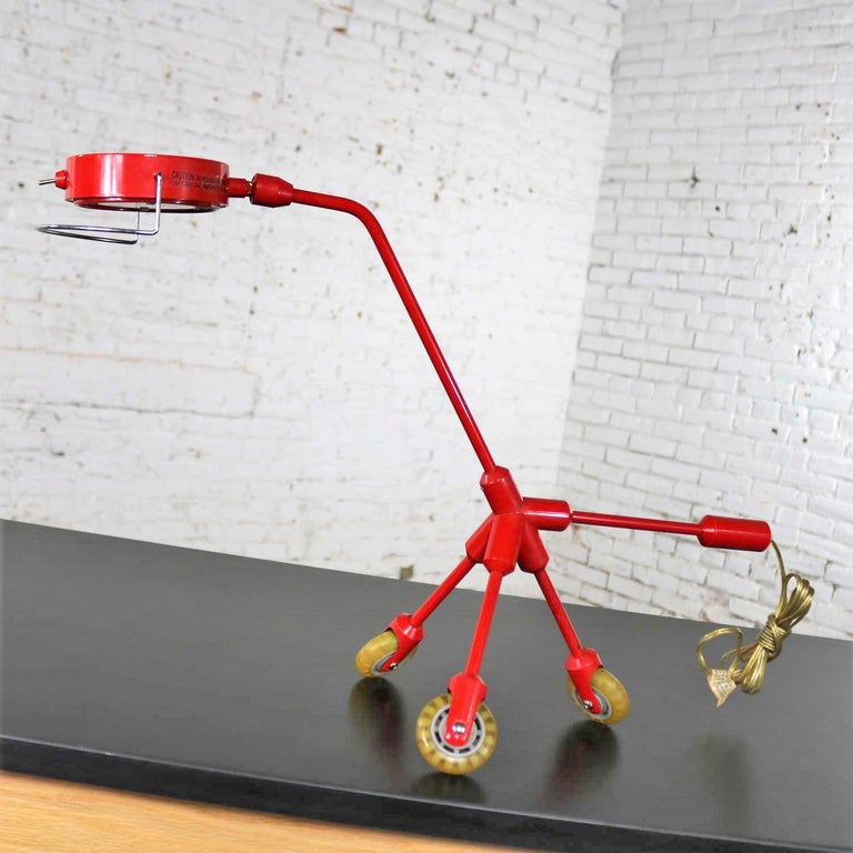 Modern Kila Red Dog Rolling Table Lamp by Harry Allen for IKEA For Sale