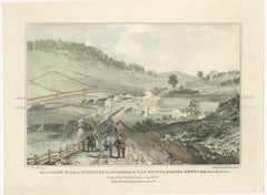 Kilborn's Mills at the Canada-U.S. Border: Hand-Colored 19th-Century Lithograph