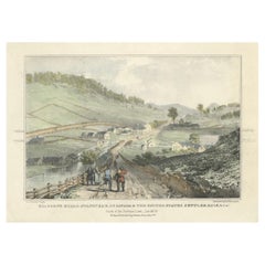 Kilborn
s Mills at the Canada-U.S. Border: Handkolorierte Lithographie des 19. Jahrhunderts