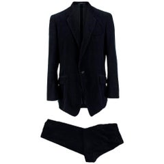Kilgour Navy Cotton Corduroy Single Breasted Suit - Size XL 42