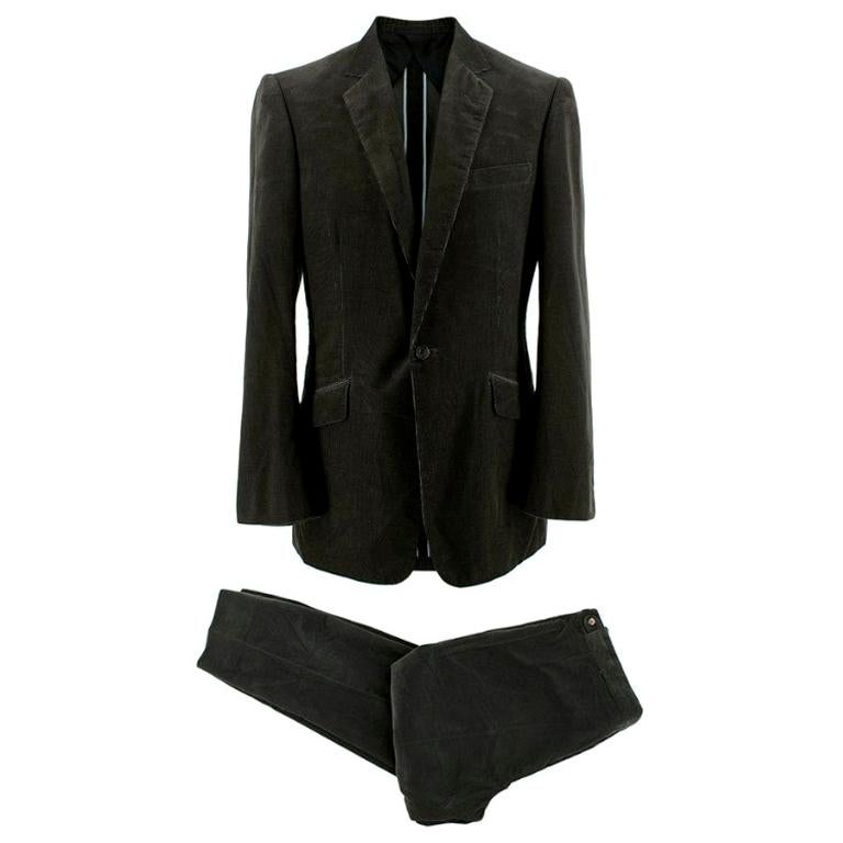 Kilgour Savile Row Grey Corduroy Bespoke Suit  Size M EU Jacket 38, Trousers 34