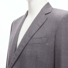 KILGOUR Saville Row Grauer Blazer aus Schurwolle mit rosa Innenfutter UK38 M