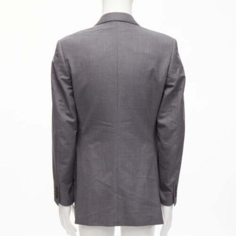 KILGOUR Saville Row Grauer Blazer aus Schurwolle mit rosa Innenfutter UK38 M im Angebot 1