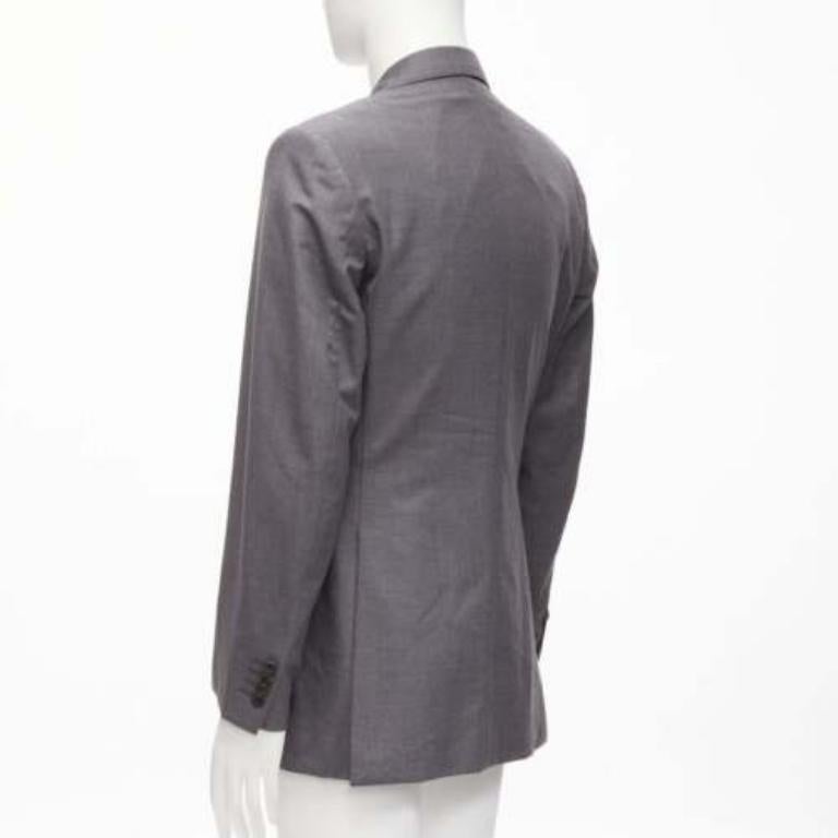 KILGOUR Saville Row Grauer Blazer aus Schurwolle mit rosa Innenfutter UK38 M im Angebot 2