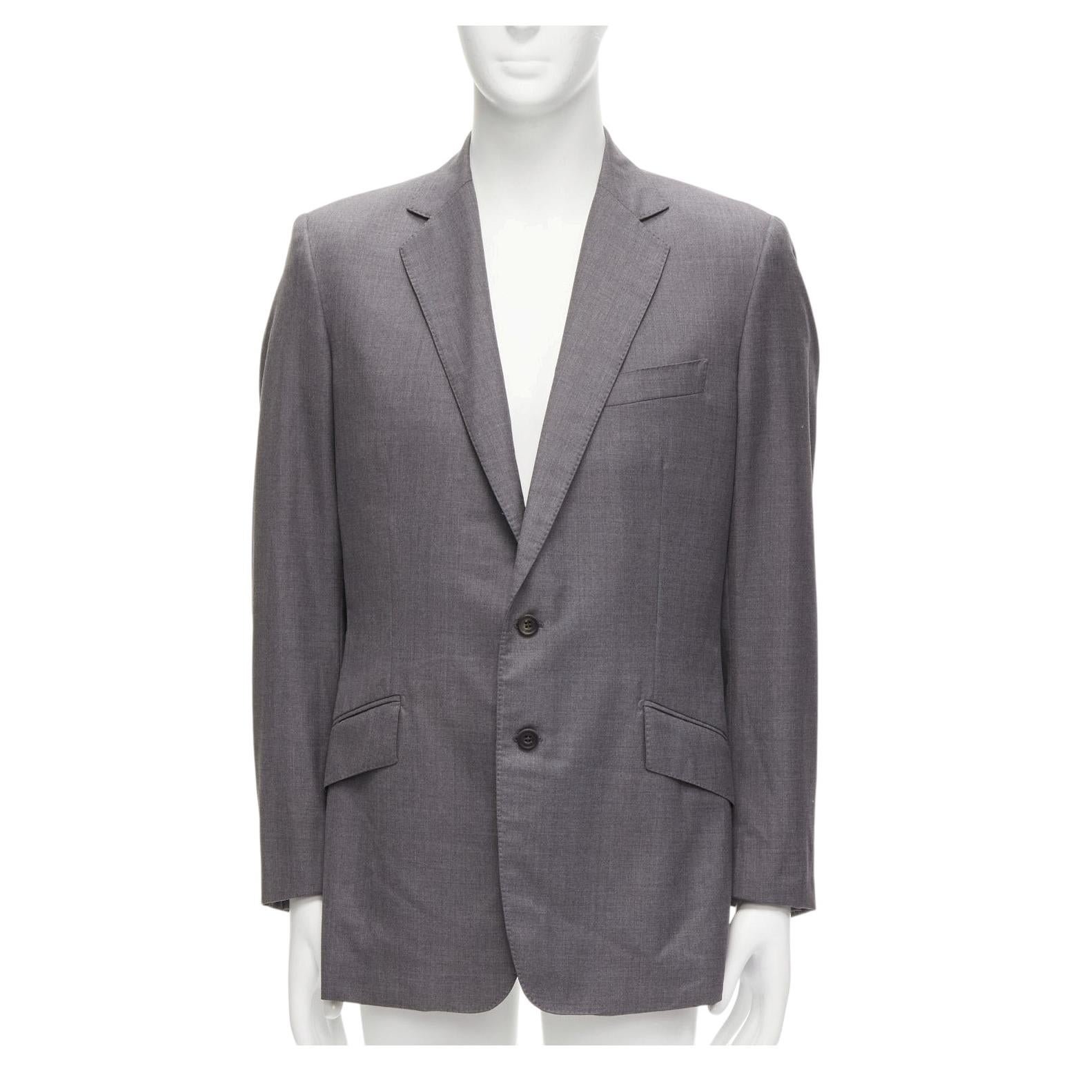 KILGOUR Saville Row grey virgin wool pink lining blazer jacket UK38 M For Sale