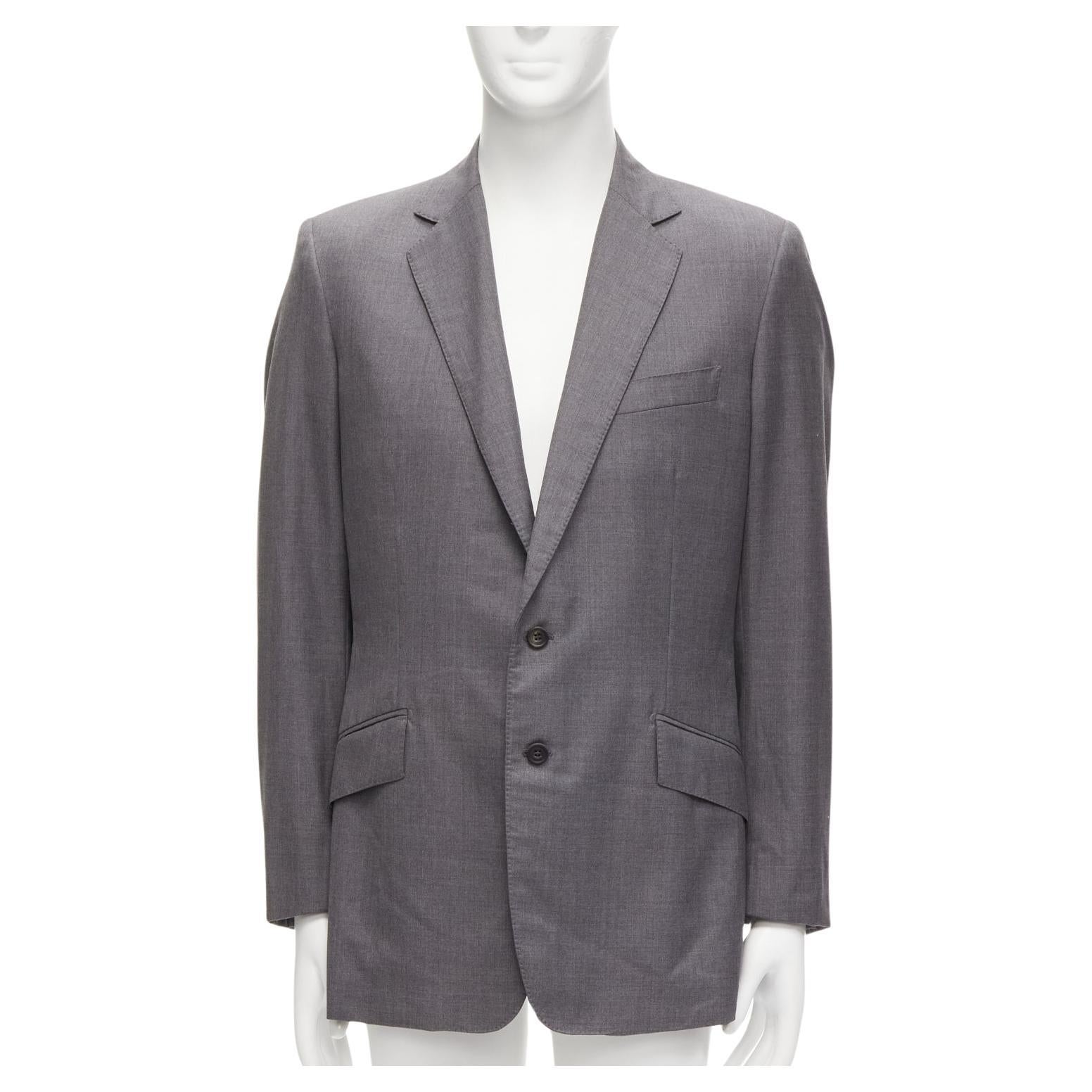KILGOUR Saville Row grey virgin wool pink lining blazer jacket UK38 M For Sale