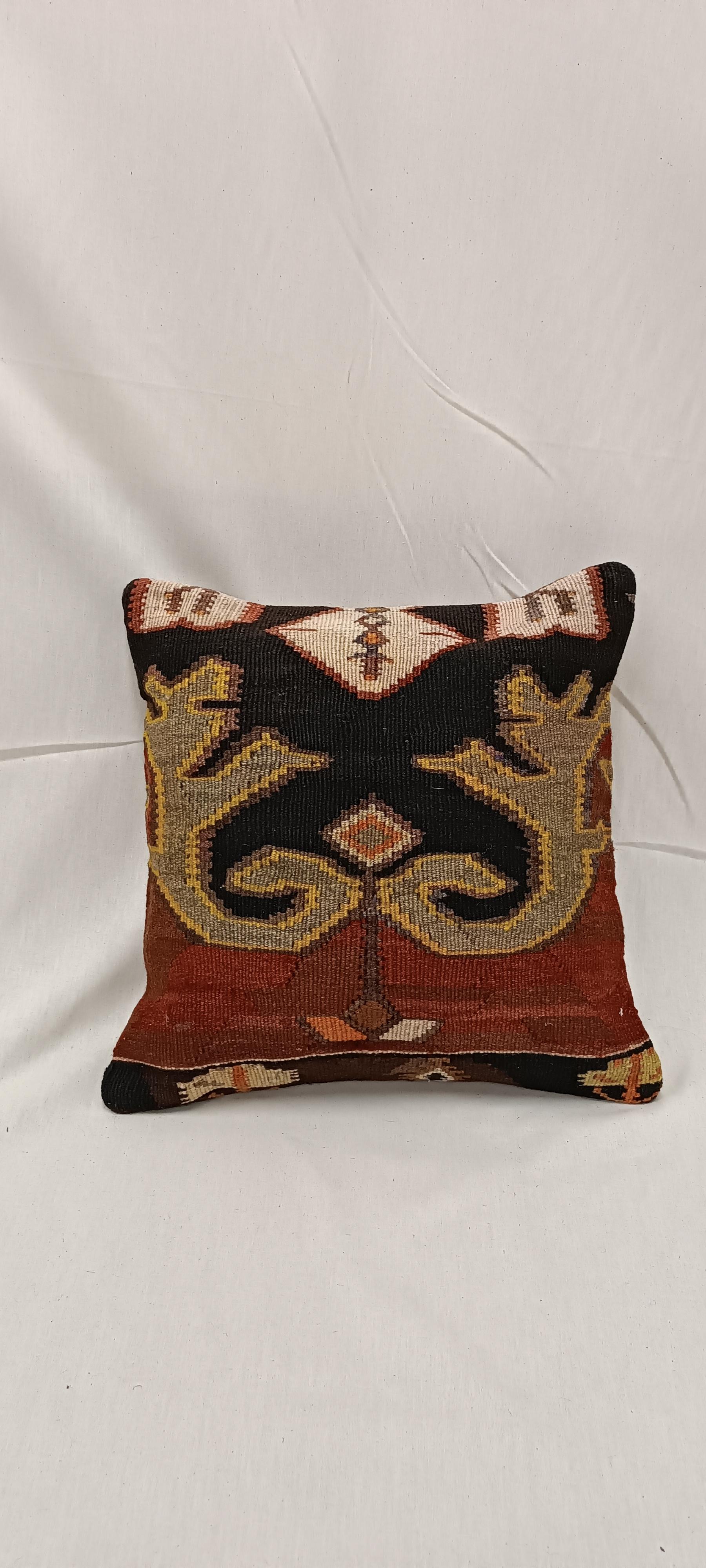 Housse de coussin Kilim Multicolore Tribal Zigzag Laine Coussin Géométrique Contemporain Neuf - En vente à Wembley, GB
