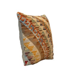Kilim Decorative Striped Pillow, Bench Cushion Cover Zipper Cushion