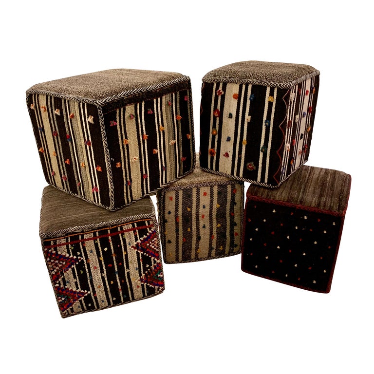 Kilim Footstool, Turkey, Contemporary For Sale at 1stdibs