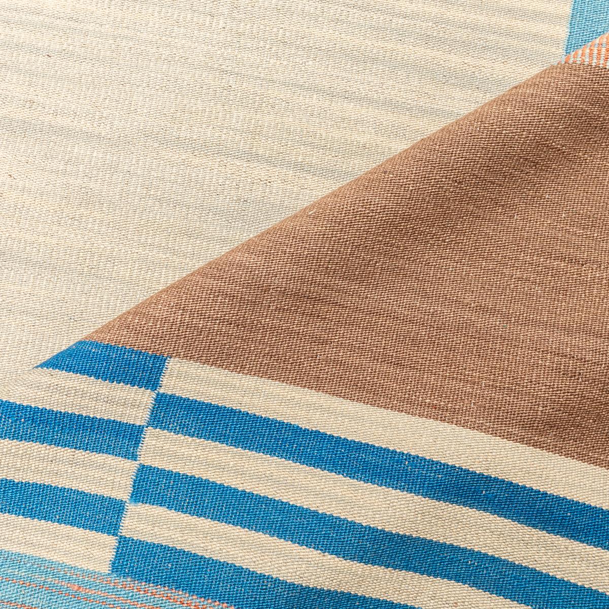 Kilim Handmade Flat-Weave Wool Multicolor Rug For Sale 6