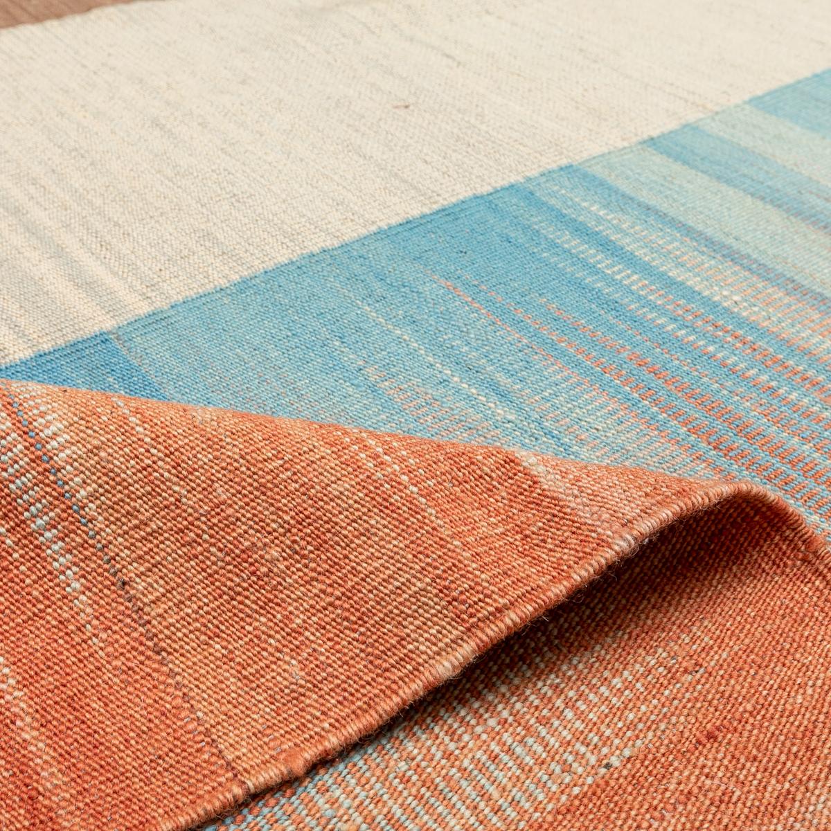 Kilim Handmade Flat-Weave Wool Multicolor Rug For Sale 3