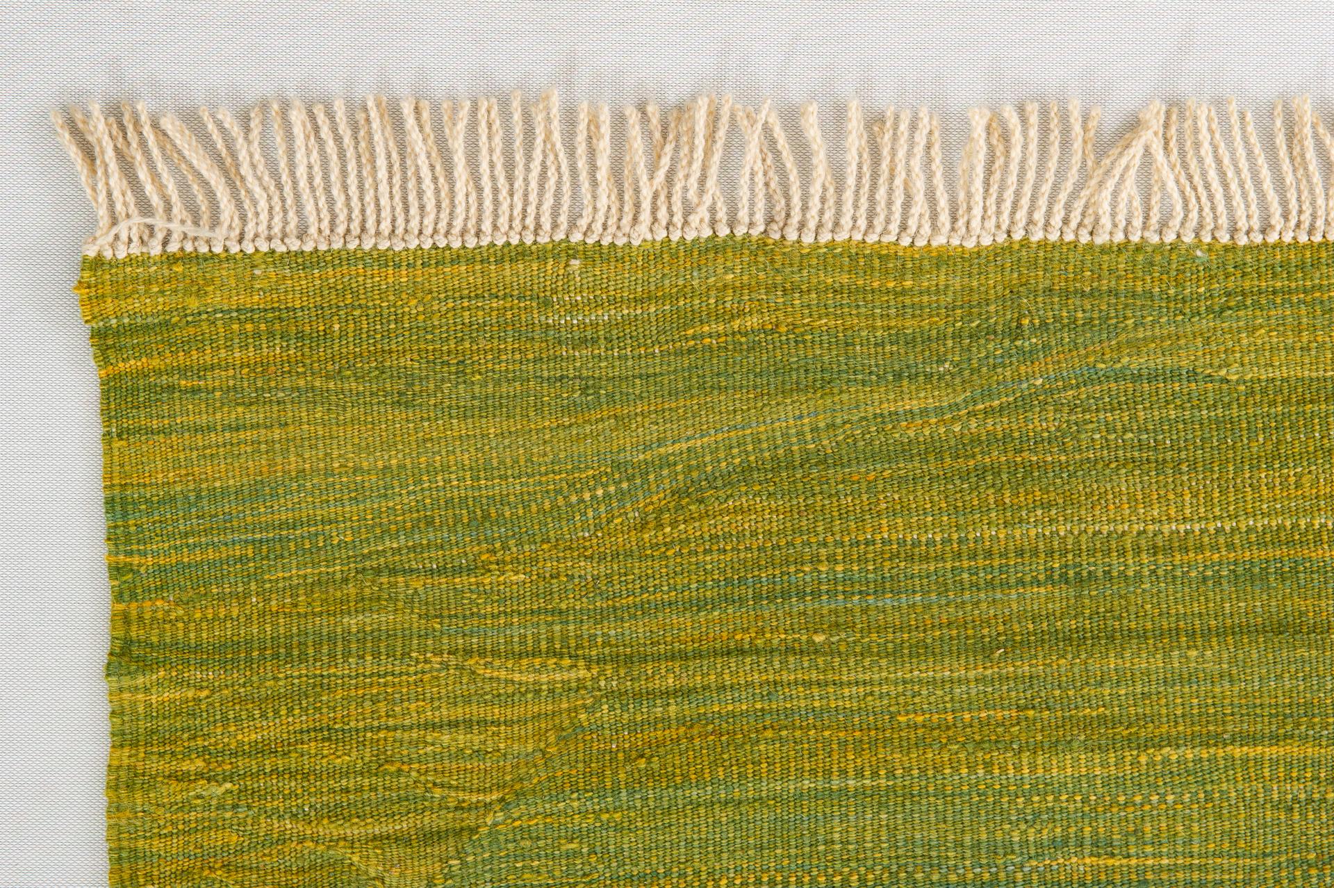 Wool Kilim KONYA Green and Yellow Gradient For Sale