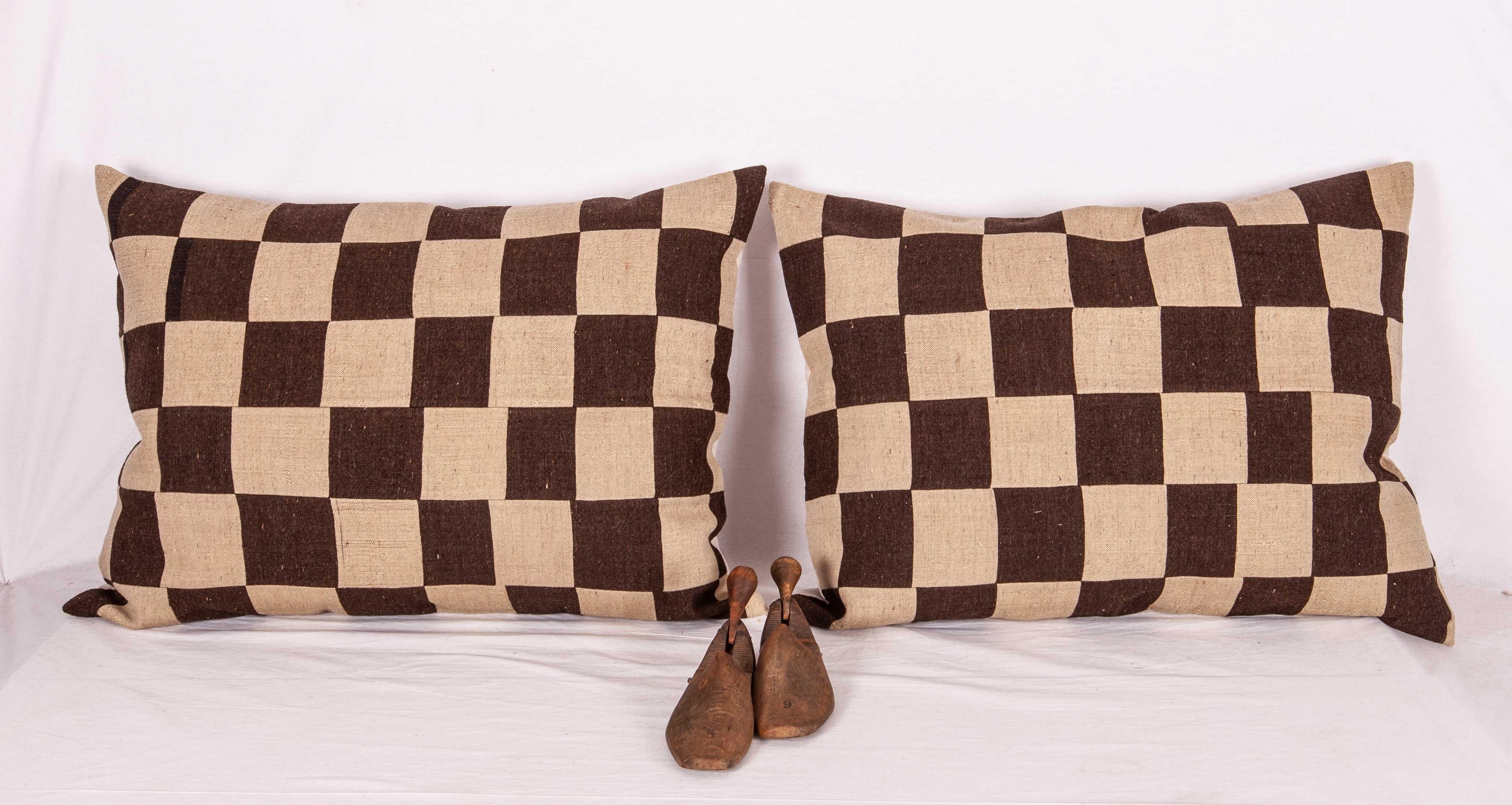 Turkish Kilim Pillow Cases Fashioned from a Vintage Cover, Late 20th Century