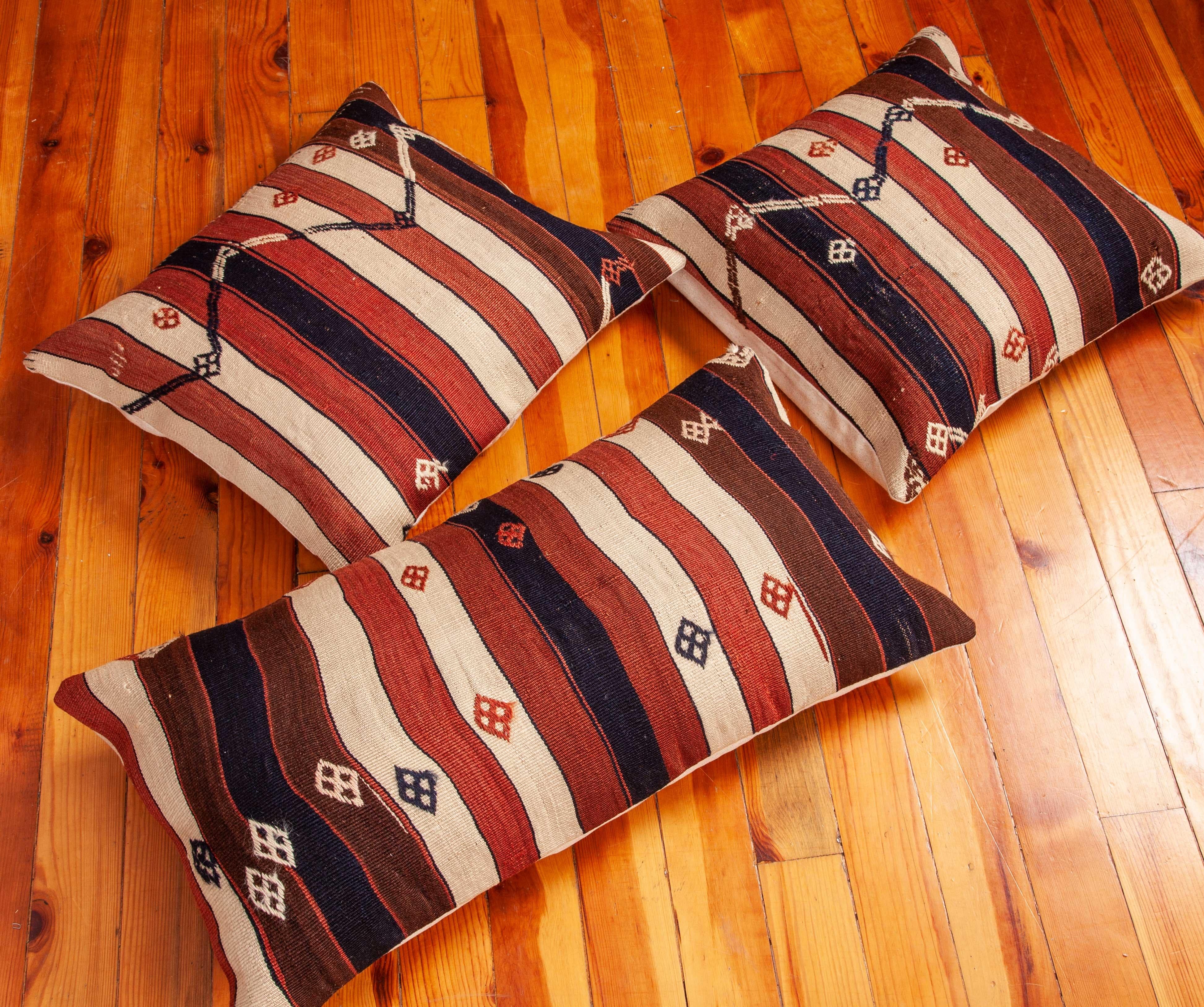 Kilim Pillow Cases Fashioned from an Eastern Anatolian Kilim, Early 20th Century 3