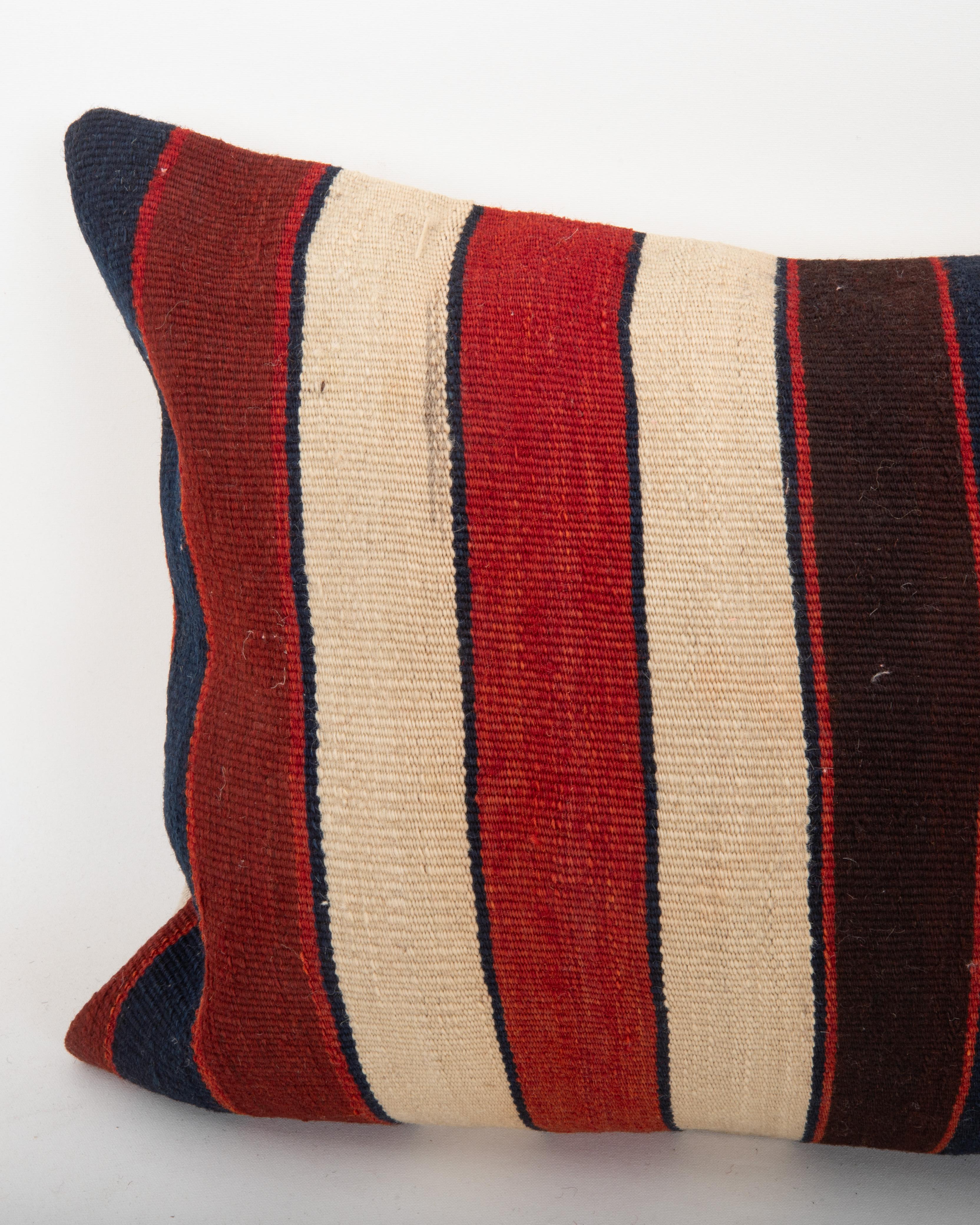 Turkish Kilim Pillowcase made from a 19th C. Eastern Anatolian kilim Fragment For Sale