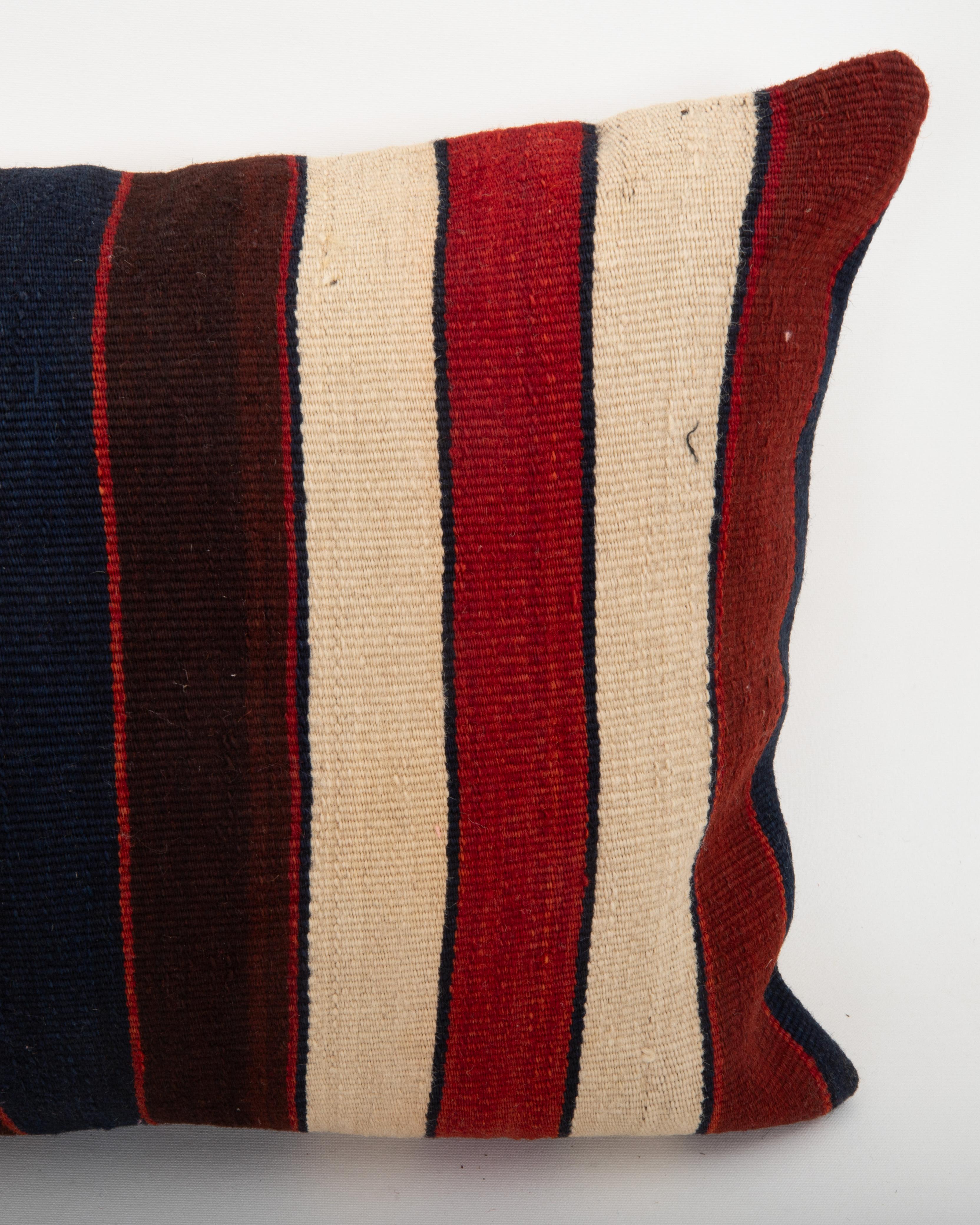 Hand-Woven Kilim Pillowcase made from a 19th C. Eastern Anatolian kilim Fragment For Sale