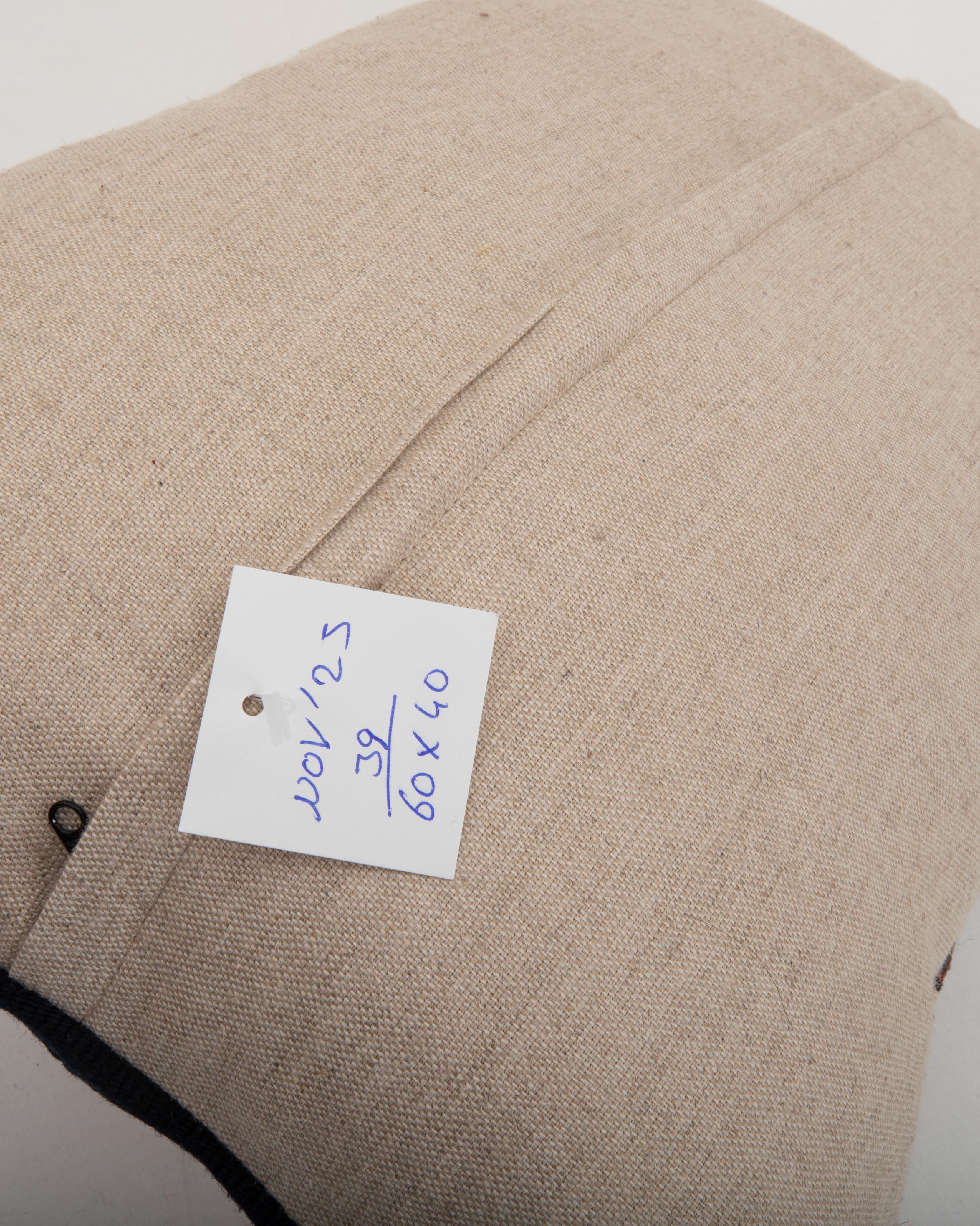 Wool Kilim Pillowcase made from a 19th C. Eastern Anatolian kilim Fragment For Sale