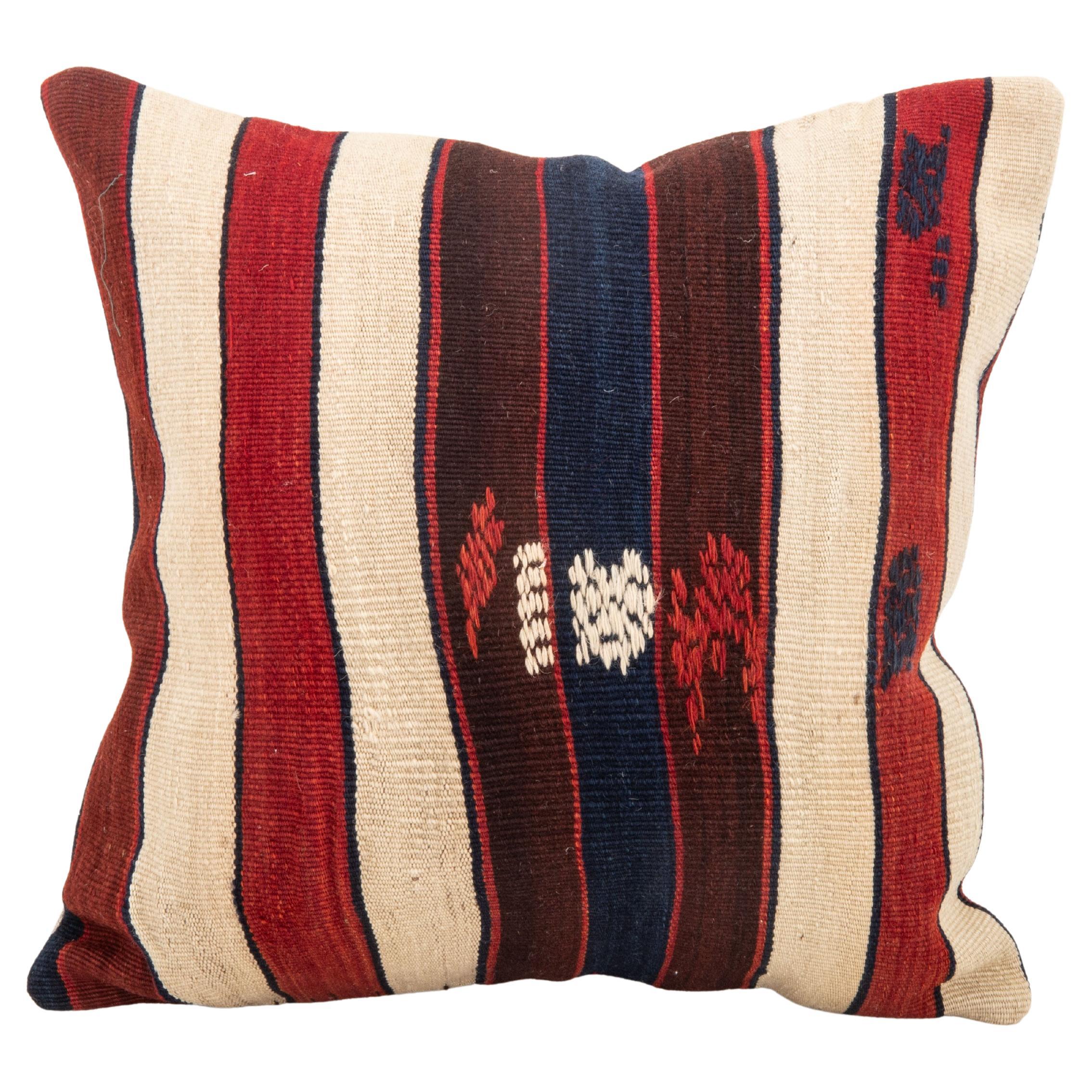 Kilim Pillowcase made from a 19th C. Eastern Anatolian kilim Fragment