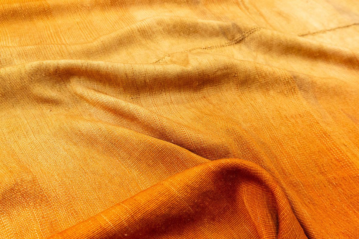Wool Kilim Rug in Soft Golden Hue For Sale
