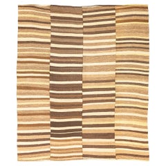 Kilim Rug Striped Design in Natural Tones