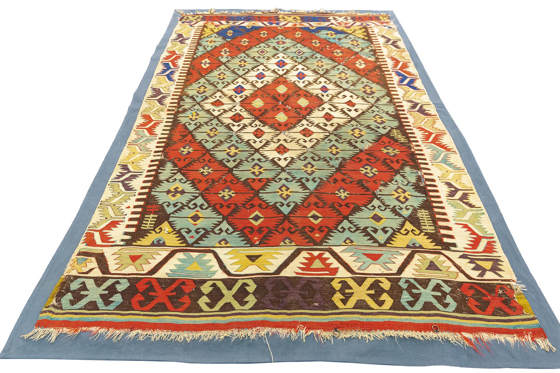 Kilim Rug Turkish Aydin In Good Condition For Sale In Ferrara, IT