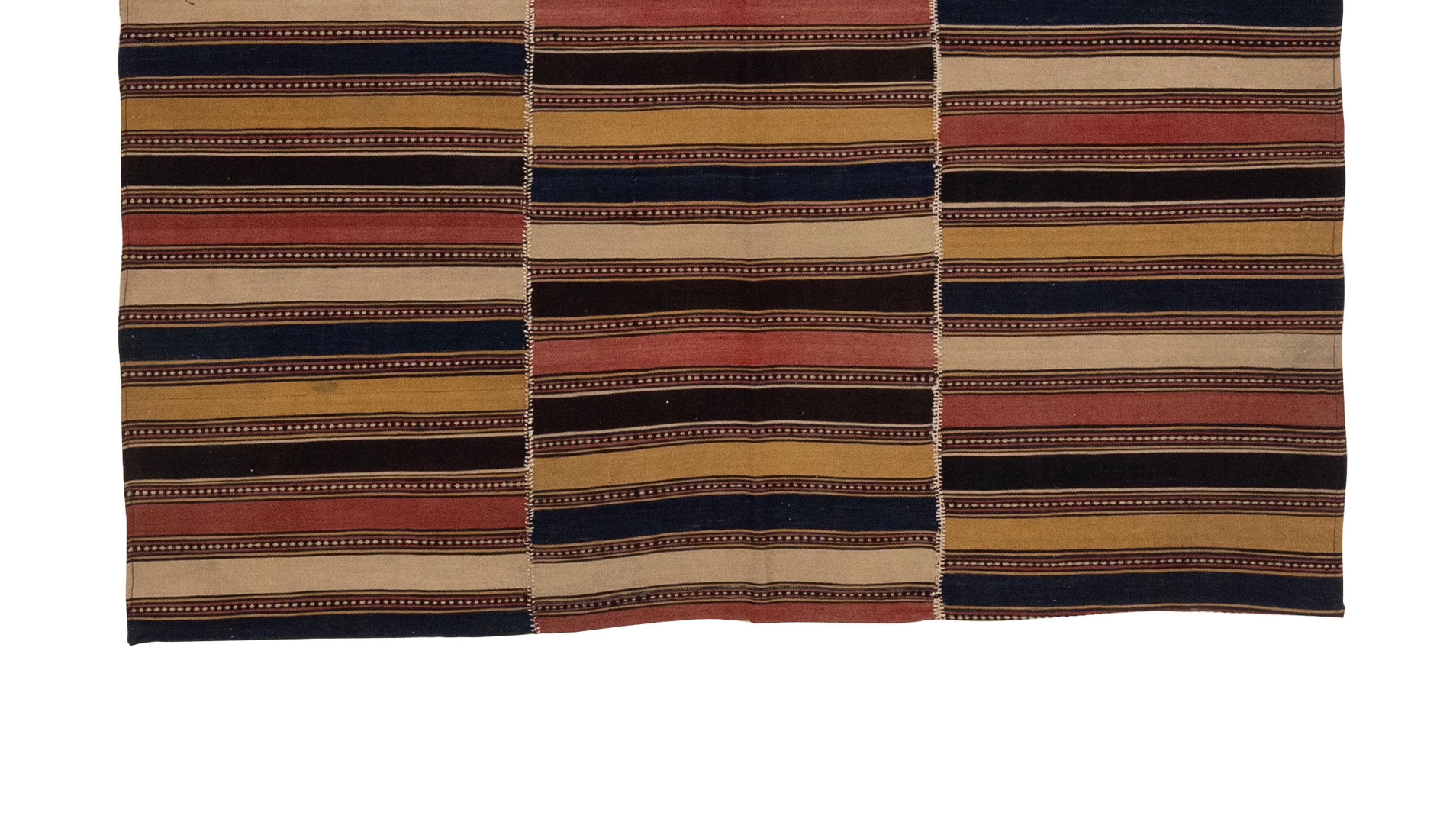 Turkish Kilim Rug Vintage, c. 1890s