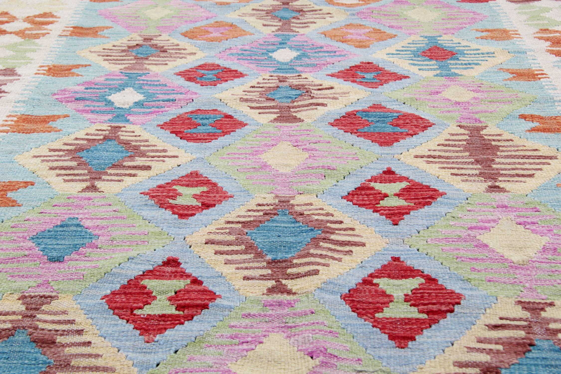 Hand-Woven Handmade Carpet Kelim Primitive Kilim Rugs, Traditional Oriental Rugs 