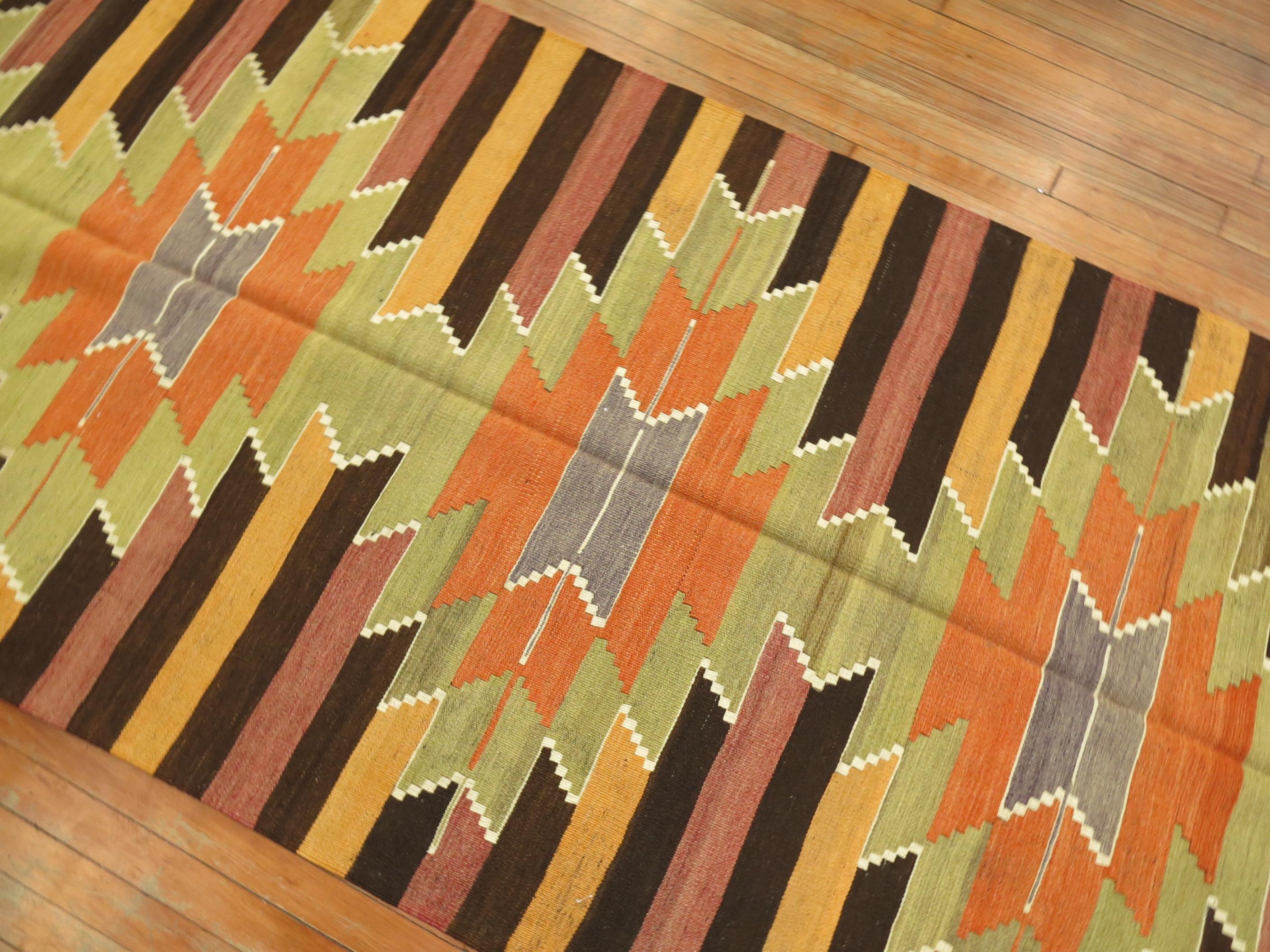 Hand-Knotted Kilim Runner