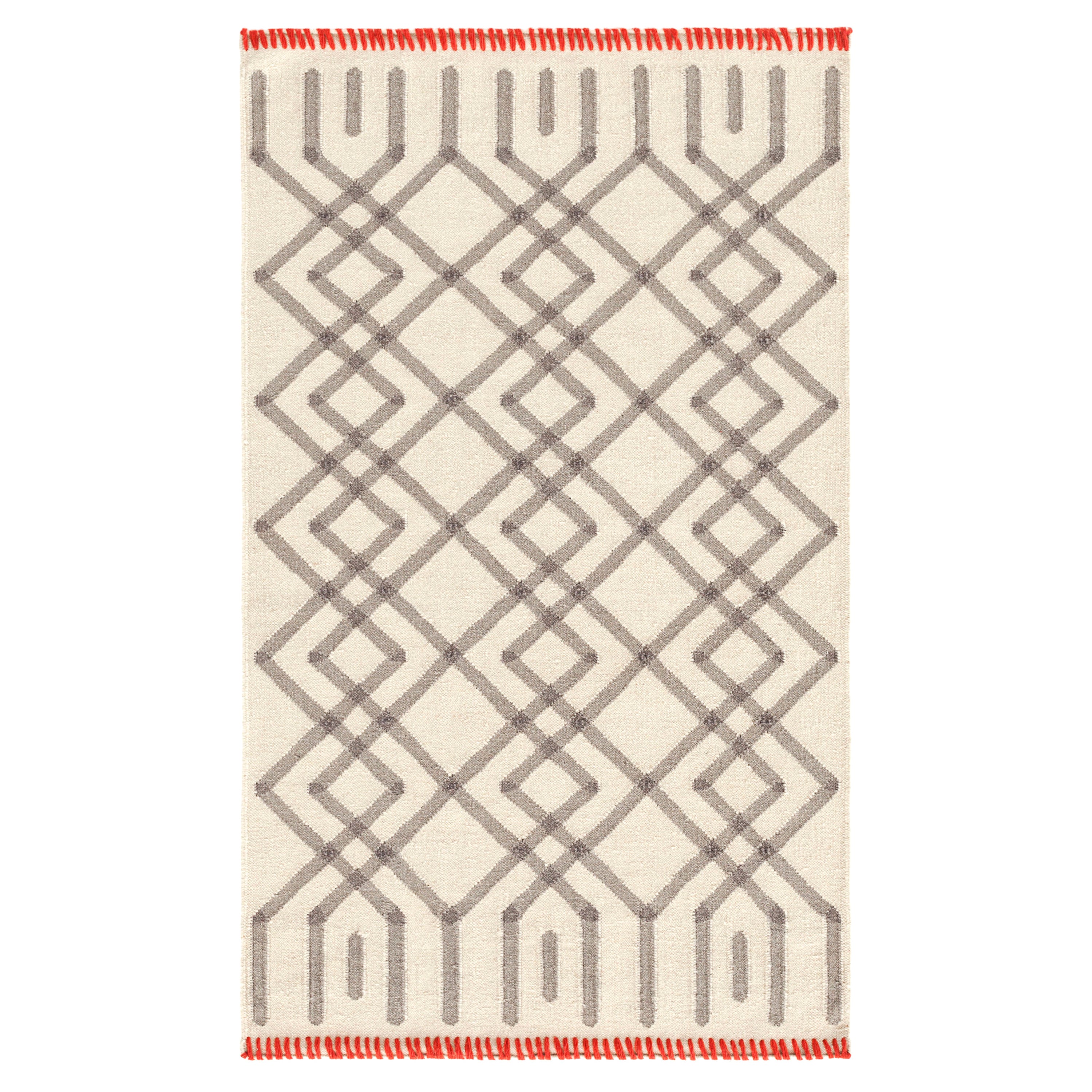 Kilim-Technik Duna, grauer Teppich von Odosdesign im Angebot