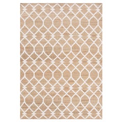 Kilim Technique Rodas Rug in White Color by GAN