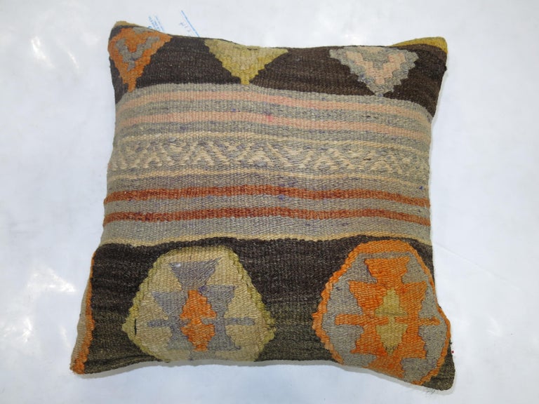 Tribal Kilim Turkish Pillow For Sale