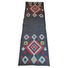 Kilim Turkish Zili Hand-Woven Wool Saddlebag