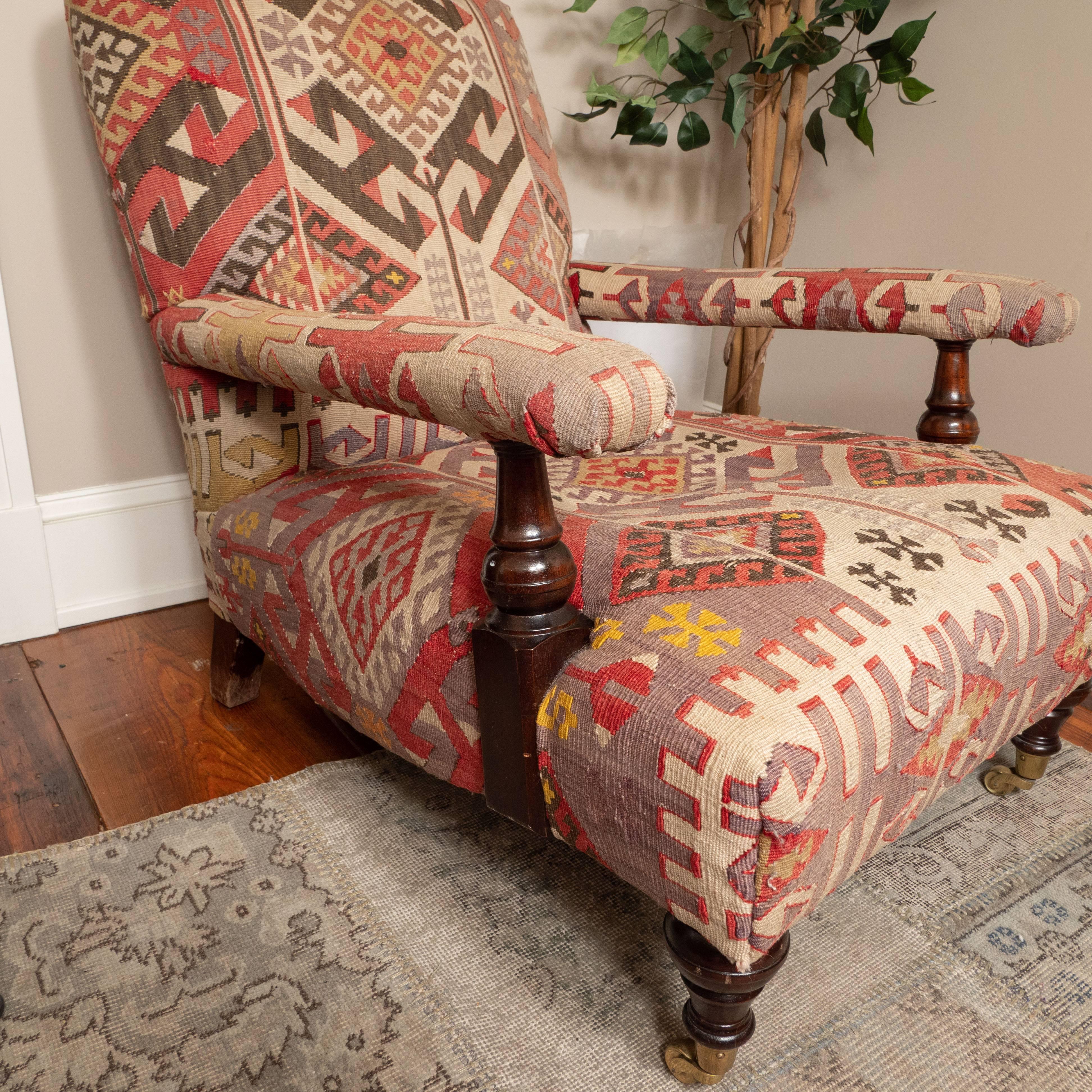 kilim upholstered chair
