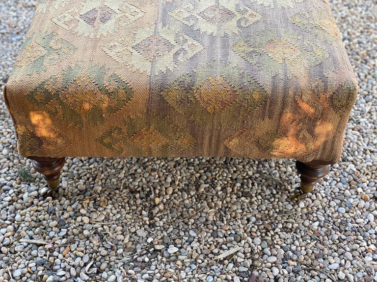 Kilim Upholstered Ottoman/Coffee Table at 1stDibs kilim ottoman