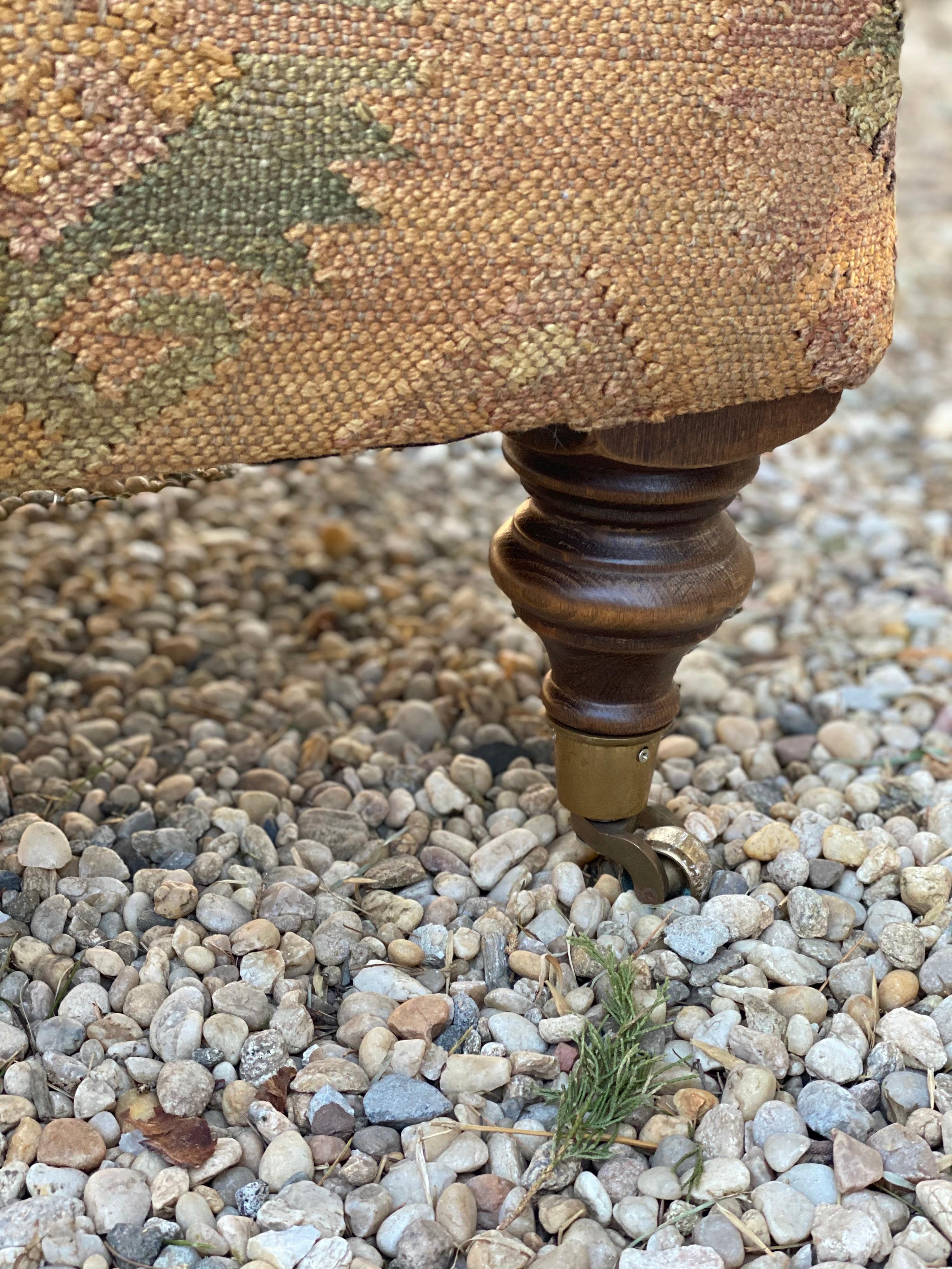 Kilim Upholstered Ottoman/Coffee Table In Good Condition In Southampton, NY