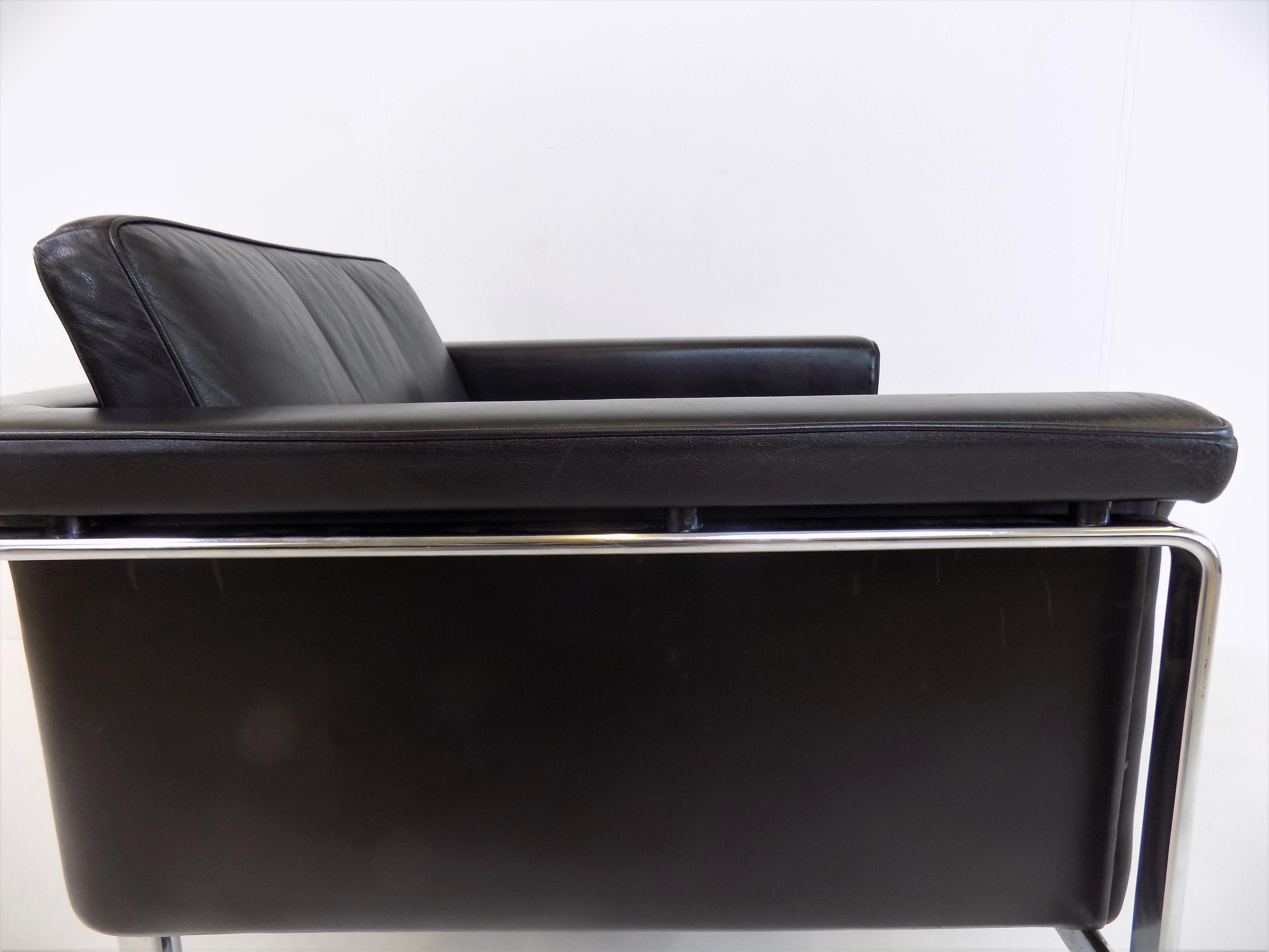 Mid-20th Century Kill 6911 leather chair black by Horst Brüning
