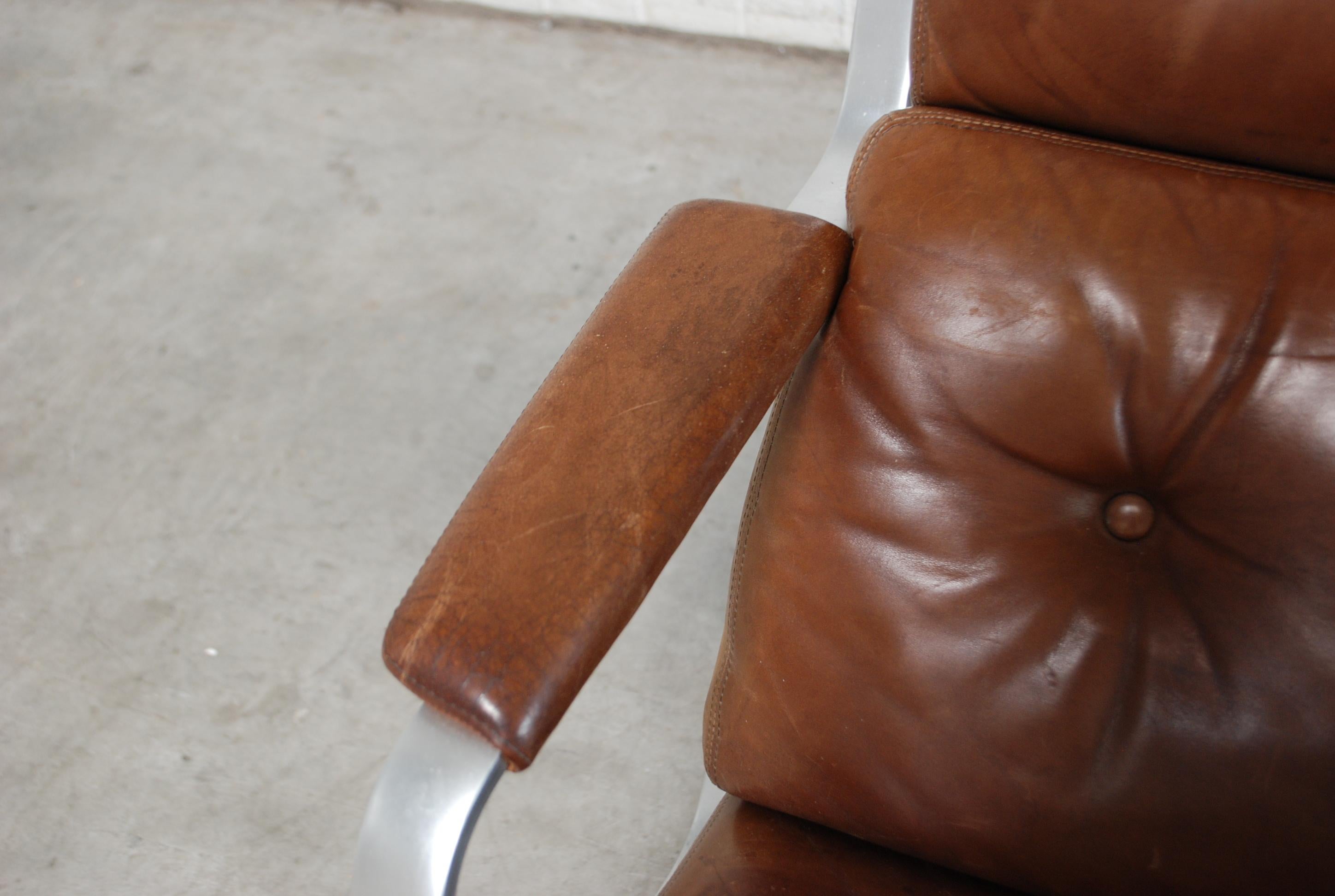 Kill International FK 85 Lounge Chair Cognac Leather design Kastholm / Fabricius 3