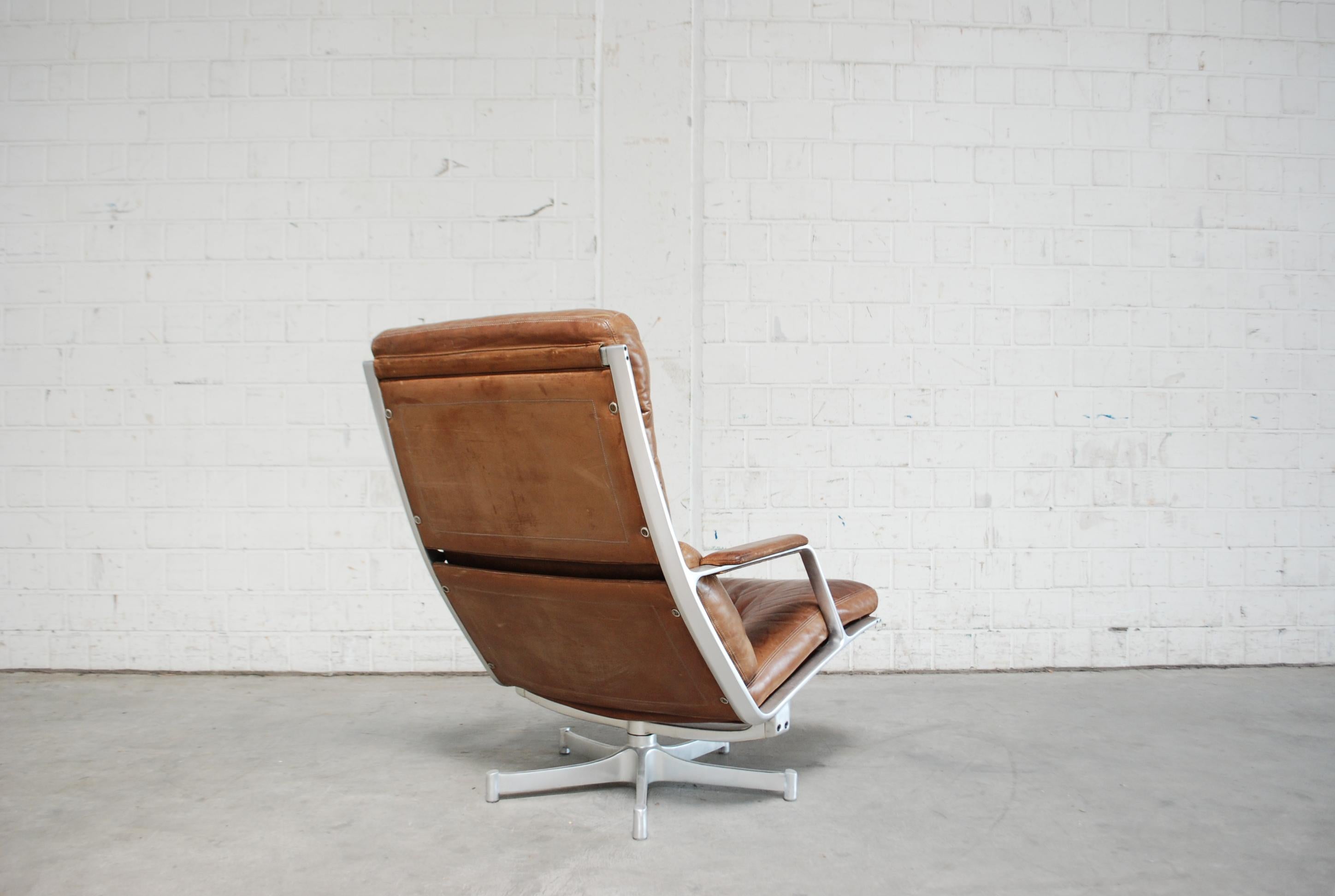 Kill International FK 85 Lounge Chair Cognac Leather design Kastholm / Fabricius 4
