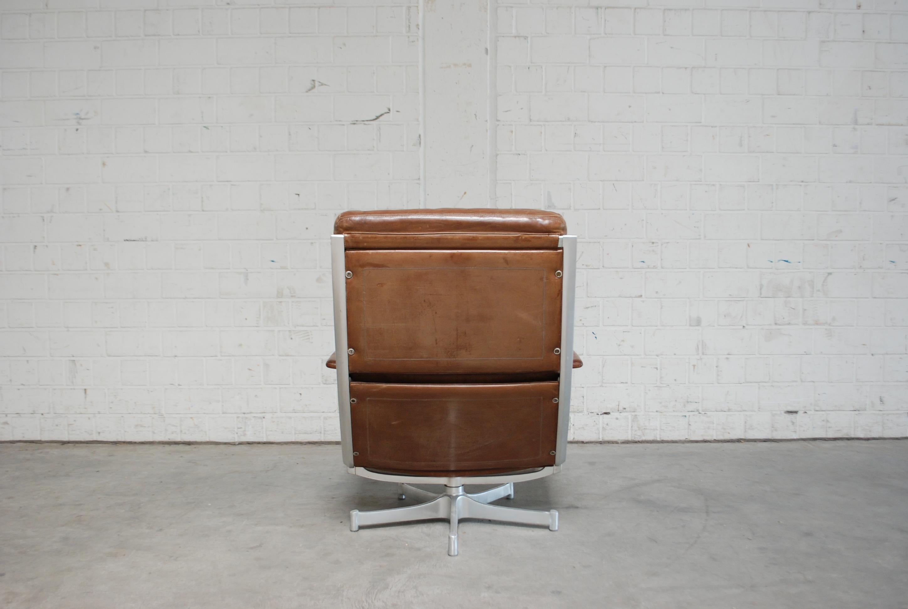 Kill International FK 85 Lounge Chair Cognac Leather design Kastholm / Fabricius 5